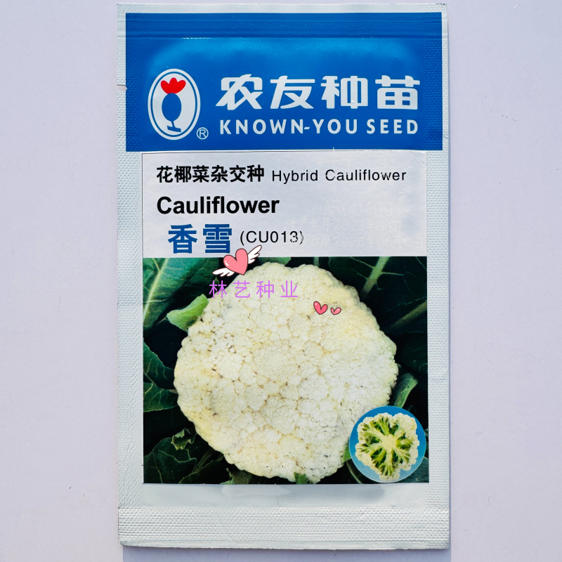 农友香雪杂交花椰松花菜种子植株较大半直立蕾粒细白品质细嫩
