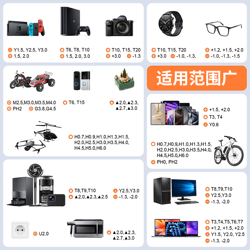 【清仓】115合一螺丝刀套装强磁高硬度梅花拆机精密批头维