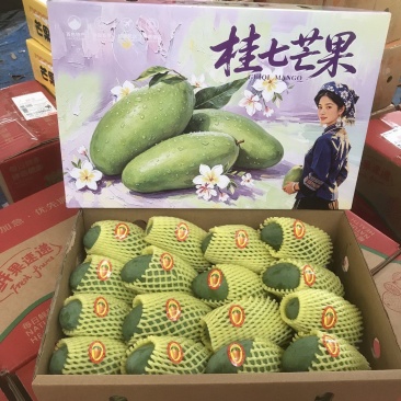 桂七芒果青皮芒果对接直播团购平台一件代发包邮非贵妃小台芒