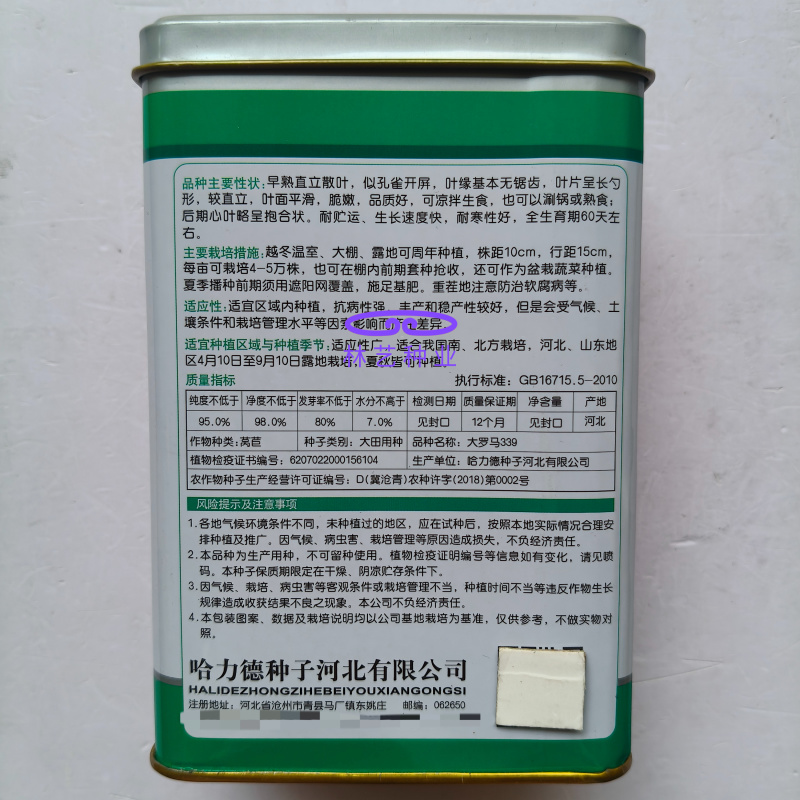 大罗马339孔雀菜种子早熟夏秋菜园生菜沙拉菜种籽脆嫩易种