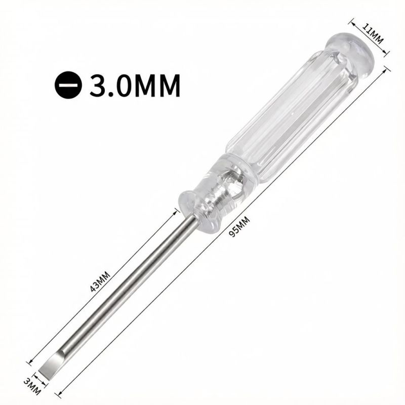 3.0迷你水晶透明十字一字螺丝刀多功能家电玩具专用3mm