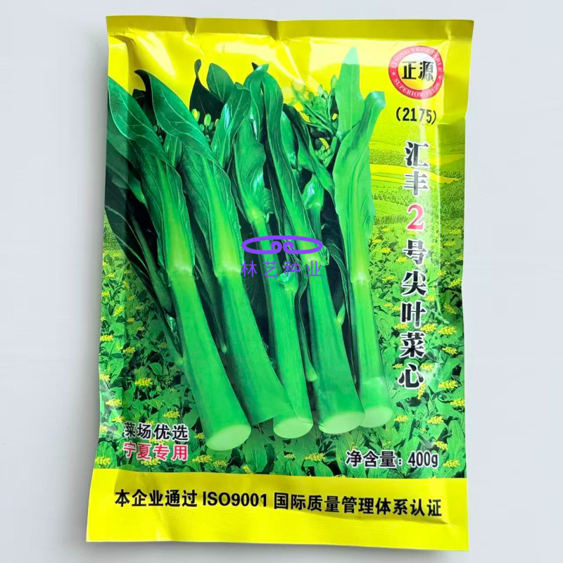 汇丰2号尖叶菜心种子中迟熟甜脆无渣茎苔粗大叶柄短菜心种籽