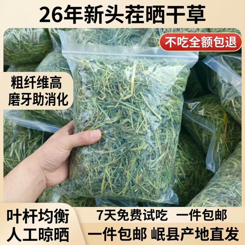 自然晒干头茬提摩西草，适合养宠兔宝，荷兰猪，龙猫最佳