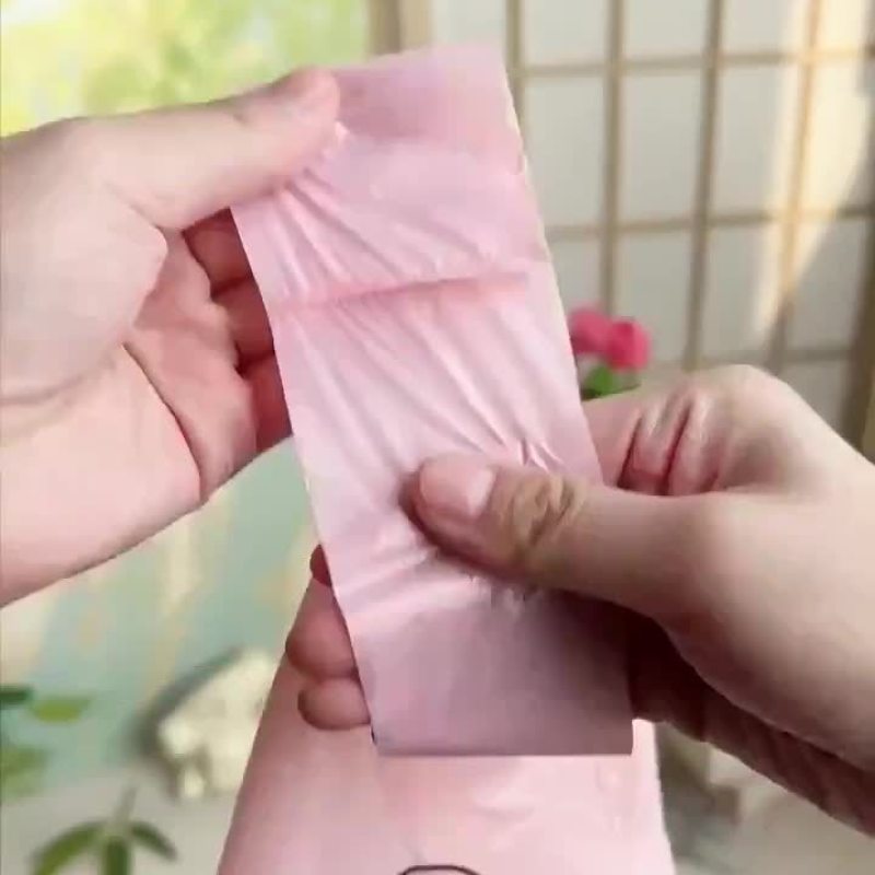 加厚印花垃圾袋家用厨房打包方便袋百合香氛ins手提加厚手