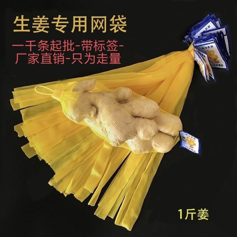 实惠质量生姜大蒜带标签尼龙材质网袋厂家批发包邮