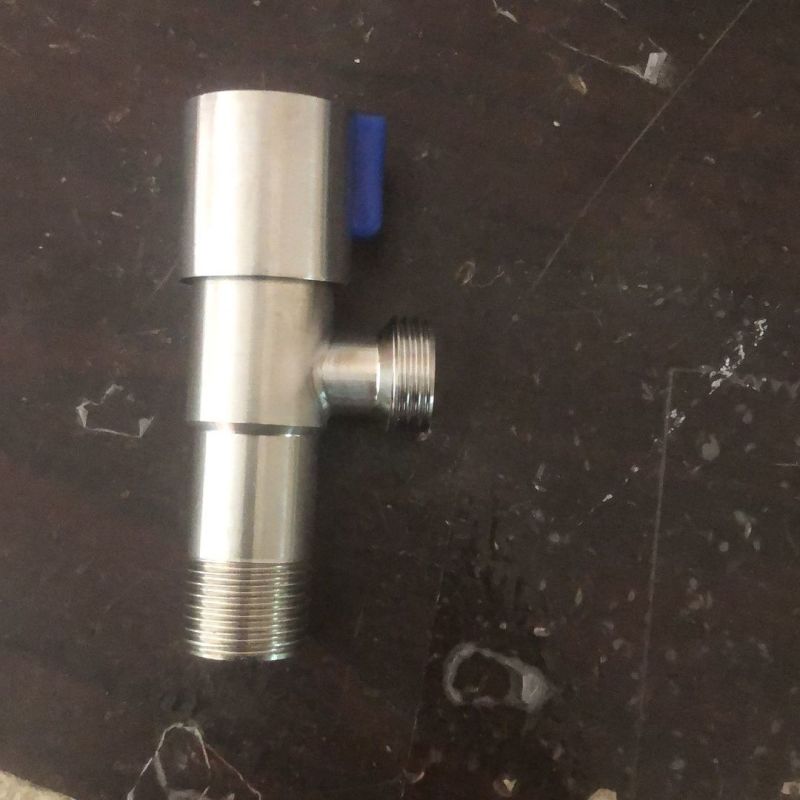 (加厚)电镀铁三角阀冷热水热水器开关马桶家用一进一出4