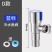 (加厚)电镀铁三角阀冷热水热水器开关马桶家用一进一出4