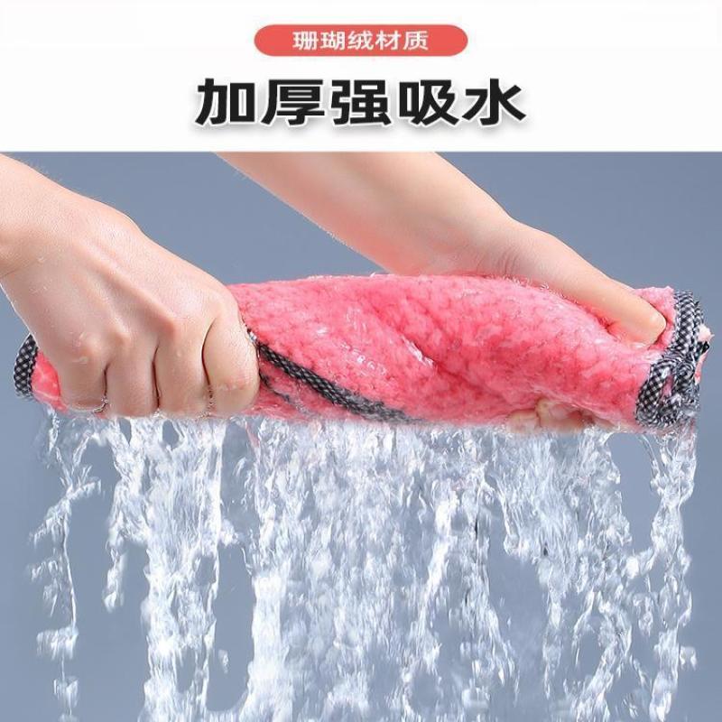抹布不沾油不掉毛吸水厨房擦手擦碗擦桌洗碗布巾百洁抹布清洁