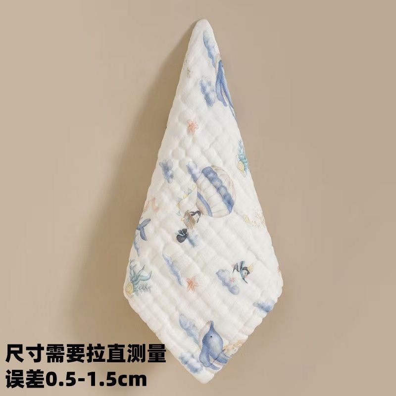 儿童毛巾纯棉洗脸家用吸水不掉毛小方巾婴儿宝宝全棉纱布可爱