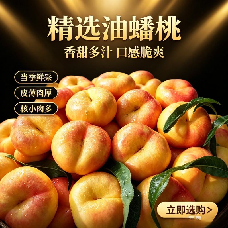 蒙阴蜜桃油桃蟠桃黄油桃水果油蟠桃彩虹油蟠电商代发一件代发