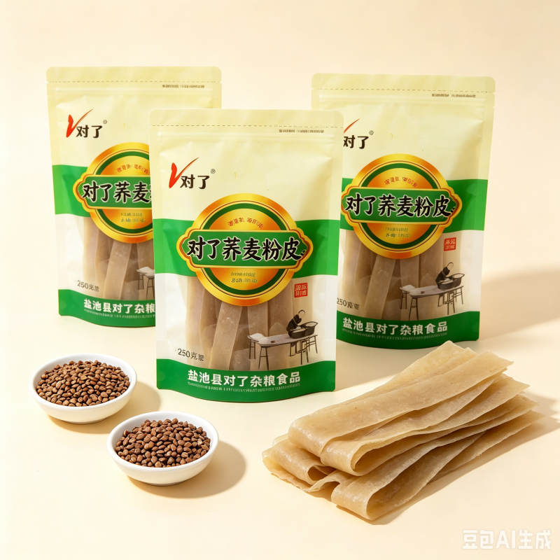 宁夏盐池手工荞麦粉皮农家杂粮干货250g袋装凉拌火锅食材
