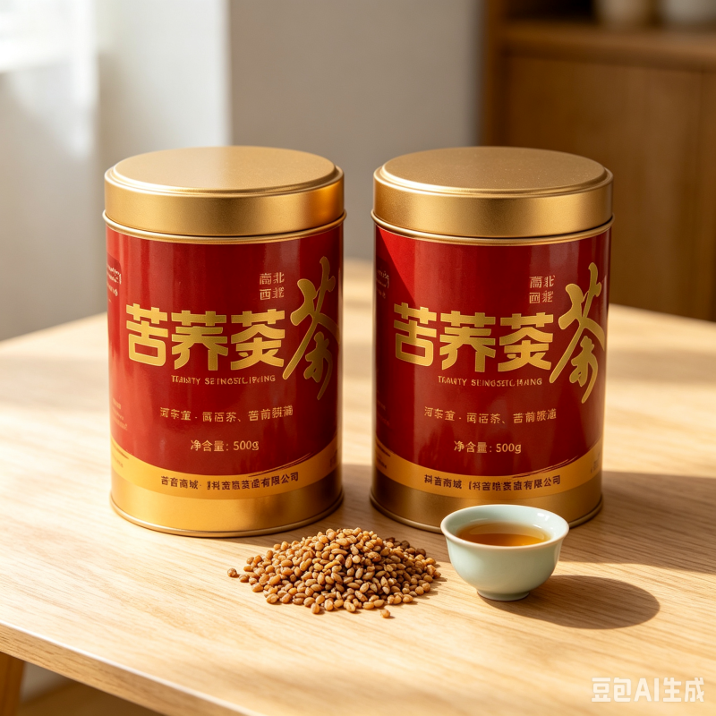宁夏盐池浓香黄苦荞茶220g罐装养生茶饮