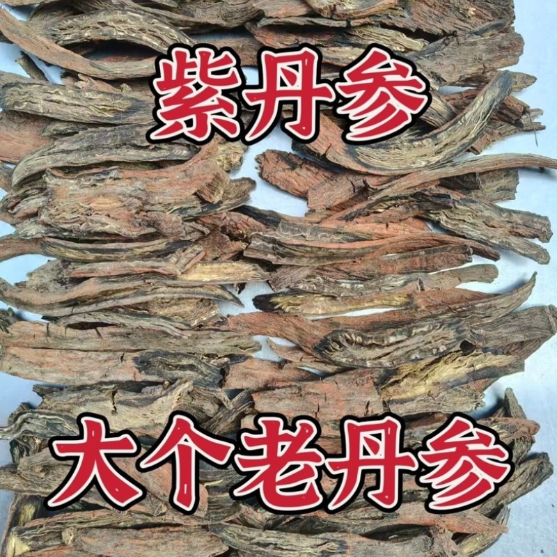 斜切片紫丹参瓜子柳叶片型正宗发汗无硫丹参