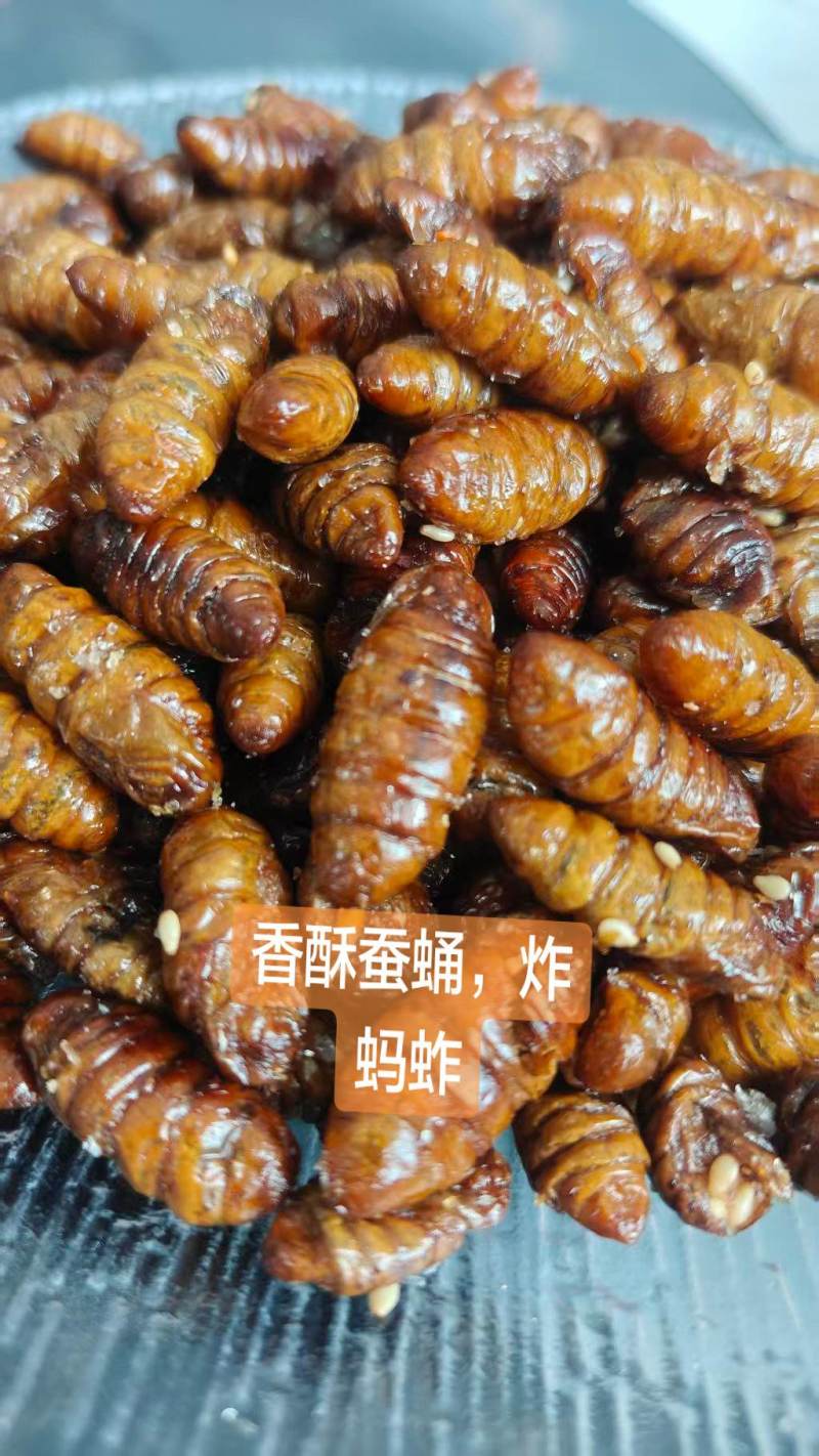 炸蚂蚱香酥蚕蛹