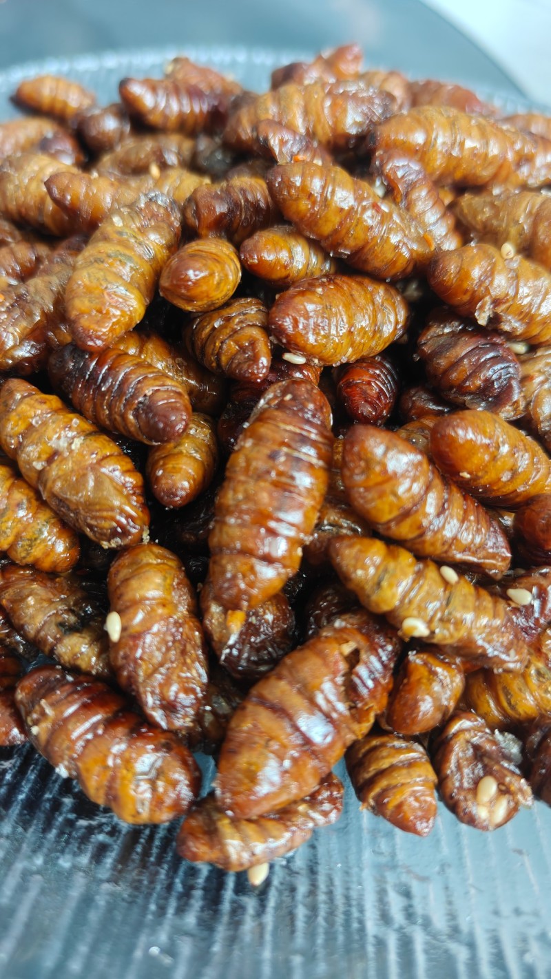炸蚂蚱香酥蚕蛹