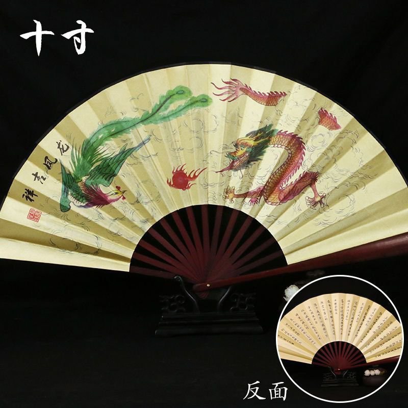 折扇古风中国风扇子绢布扇随身携带折叠式扇子学校商场摆地摊