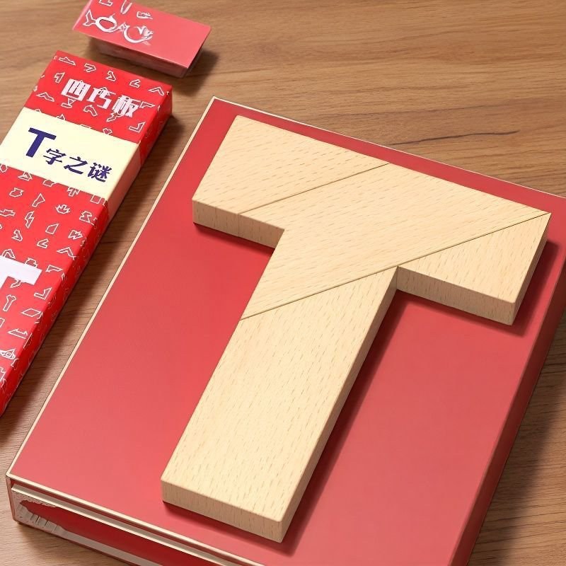 T字之谜四巧板t字字谜儿童智力拼图彩色字谜拼板幼儿园学生