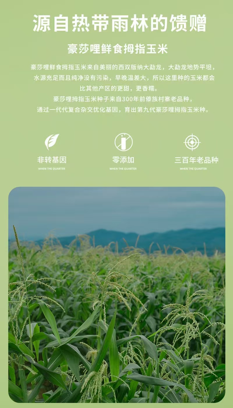 电话聊/西双版纳拇指玉米餐饮电商团购私域幼儿园抢购中