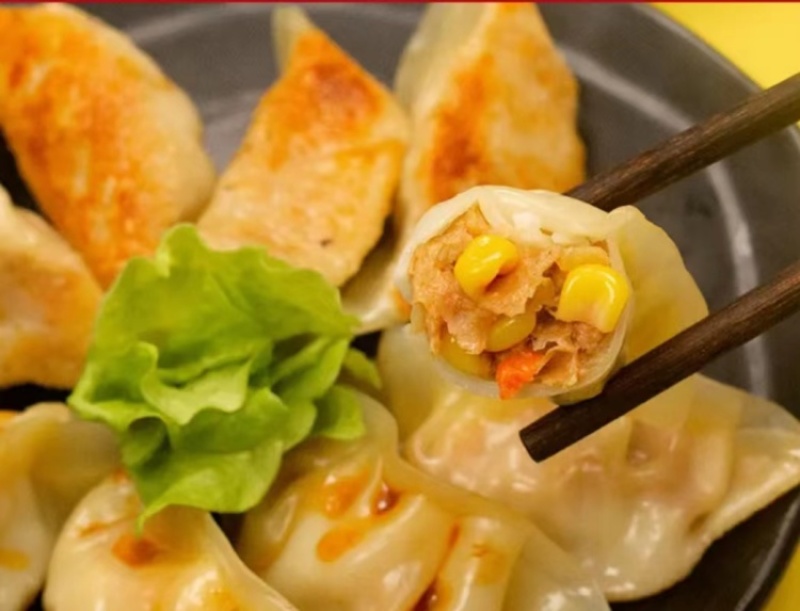 安井玉米蒸煎饺