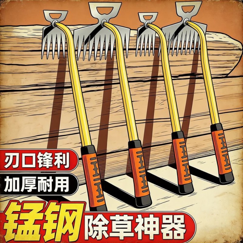 新款锄草神器工具多功能除杂草工具拔草农用工具铲草连根小耙