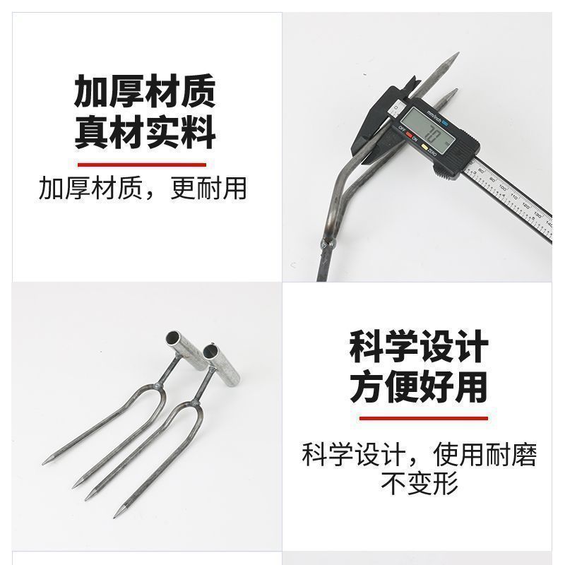 手持松土除草两齿神器铲子园艺种菜养花施肥工具松土二齿松土