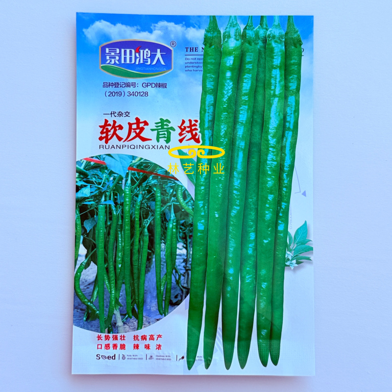 软皮青线一代杂交辣椒种子长势强壮抗病高产口感香脆辣味浓
