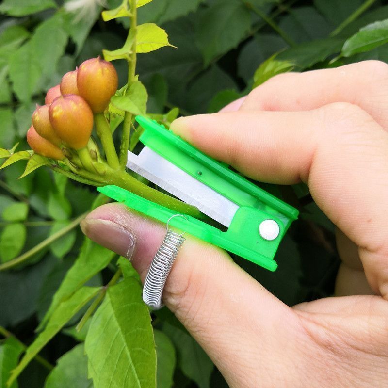 手指采摘农用小剪刀黄瓜掐尖拇指刀摘菜神器小刀手指小铡刀戒