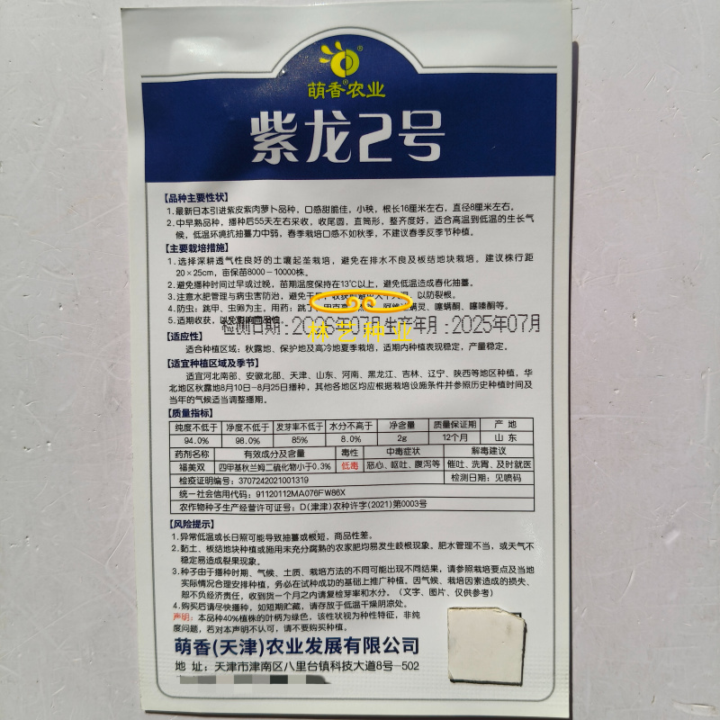 紫龙2号凤梨水果萝卜种子原装甜脆多汁紫皮紫肉水果萝卜种