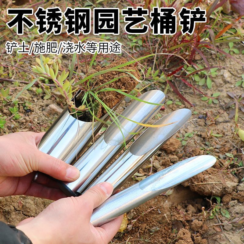 多肉工具不锈钢桶铲子花盆施肥神器种多肉养花种花工具铲园艺