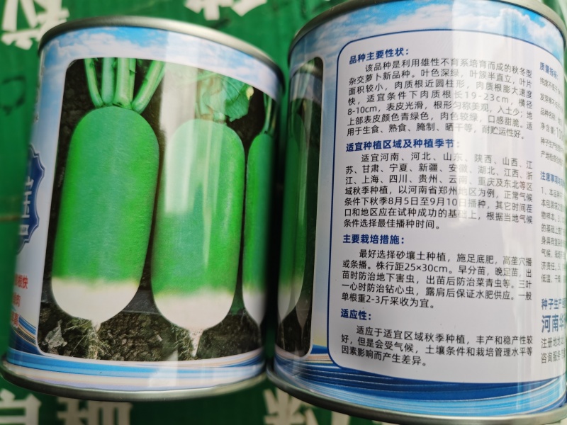 春秋美玉耐热萝卜种子10g/袋地宝豫脆3号萝卜种子