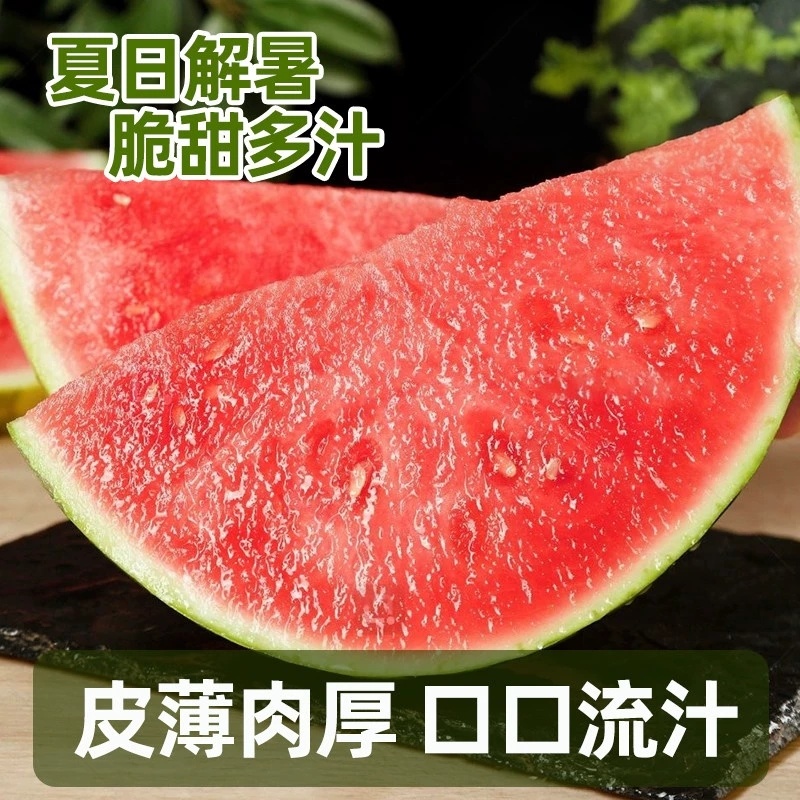 陕西美都无籽麒麟西瓜批发零售供应超市水果店拖板车等