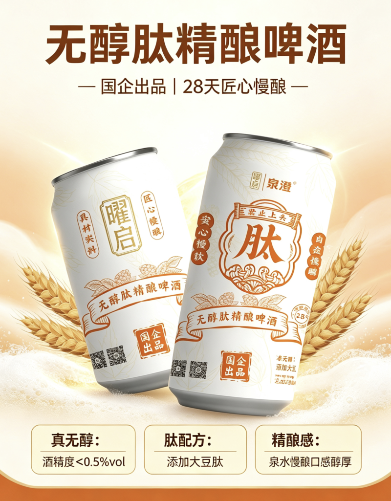 精酿啤酒厂家无醇肽啤酒厂家全国招商批发