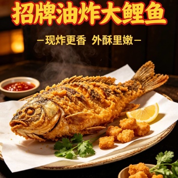 油炸鲤鱼（半成品）规格1.7-4斤