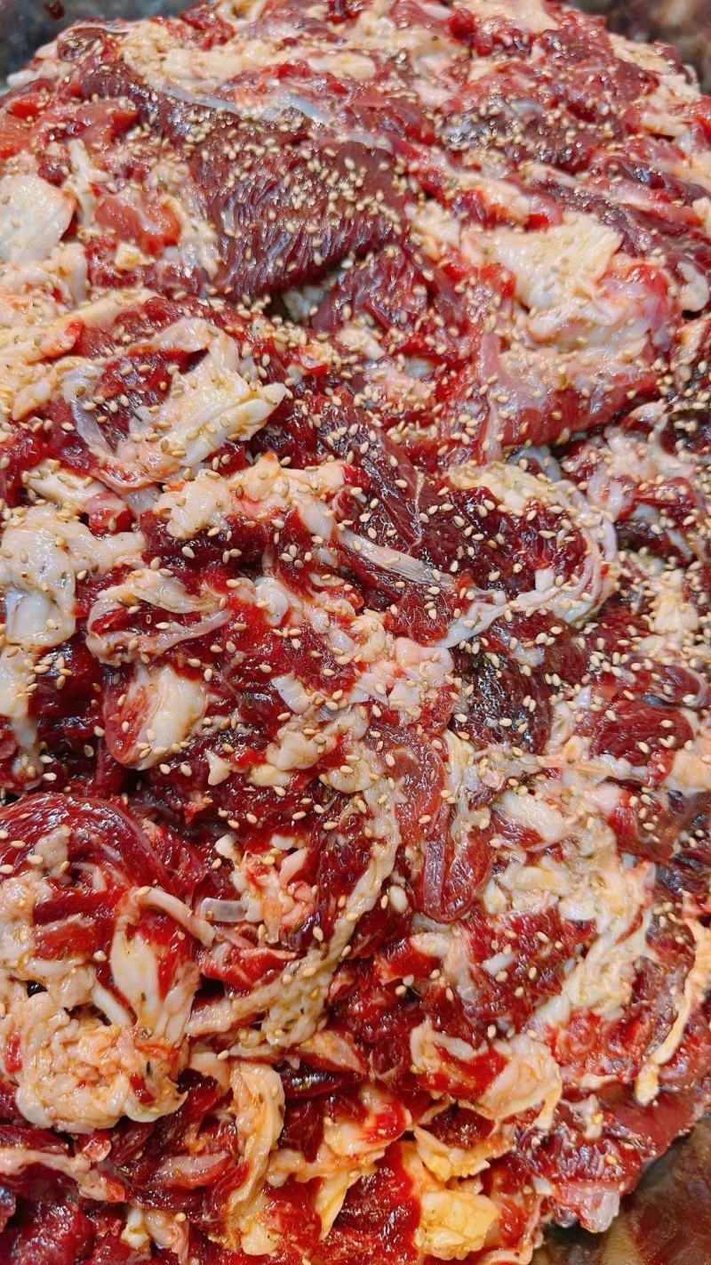 齐齐哈尔预制安格斯拌烤肉饭店商用雪花上脑露营家庭烧烤