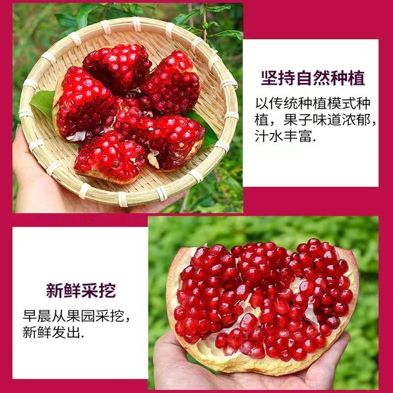 【彩箱产地发】四川会理突尼斯软籽石榴甜石榴新鲜孕妇酸甜水