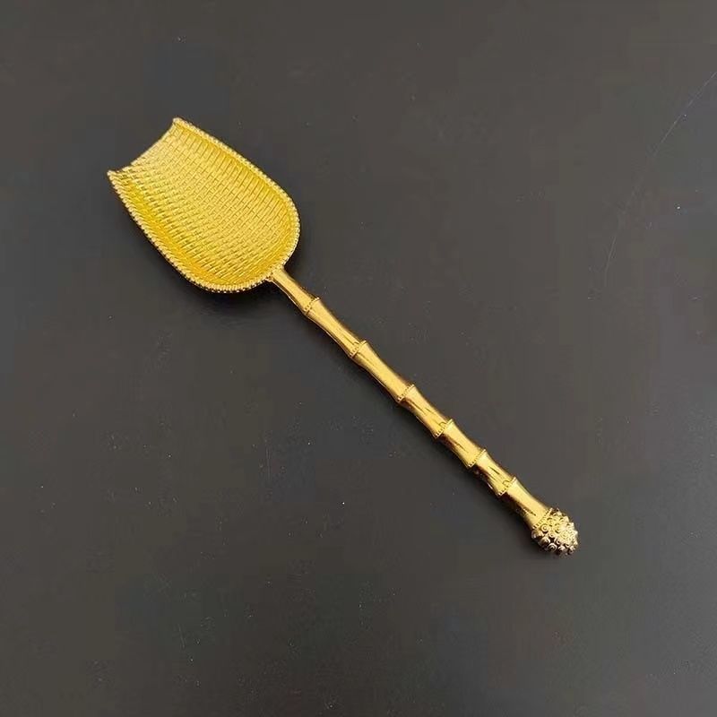 正品越南沙金簸箕取茶勺轻奢茶具套装手工制作送茶友节日实用