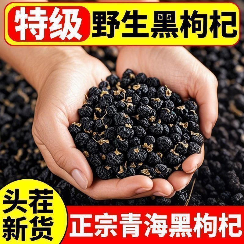 包邮新货精品青海柴达木黑枸杞煲汤泡茶含花青素量大优惠一件