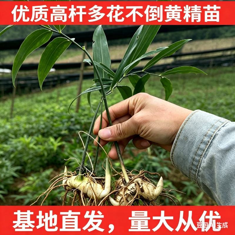 多花高杆不倒黄精苗高杆品种抗病性强适合山地种植