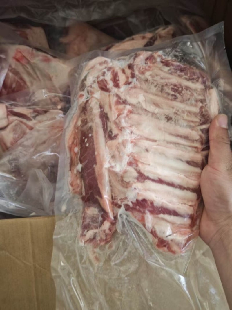 澳盛源纯干羔羊排肉，不带羊腩，单片纯干排肉，一件40斤