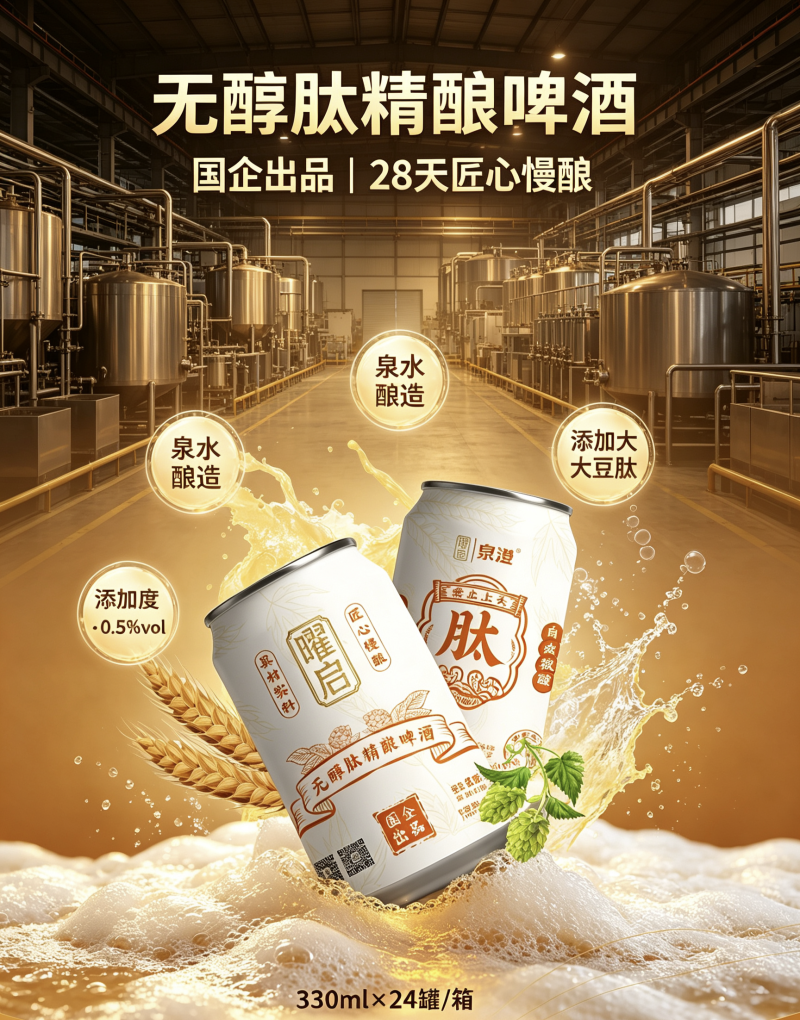 肽精酿啤酒28天低温发酵厂家直销全国招商批发