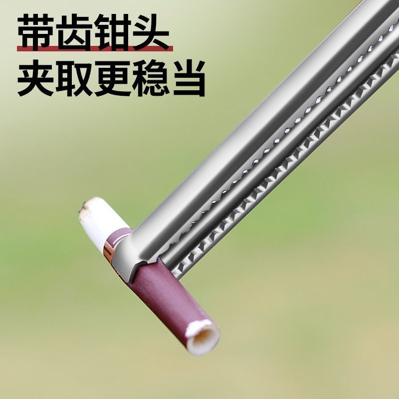 沪豪赶海工具捡垃圾夹子火钳家用烧火加长取物赶海夹子细长正