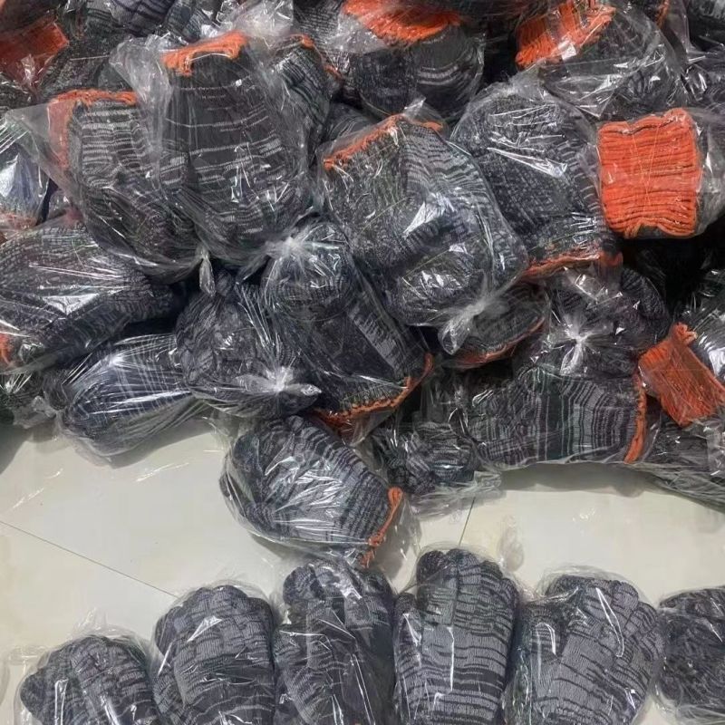 手套批发劳保白线工地加密耐磨耐用工人防滑干活薄款棉纱线手
