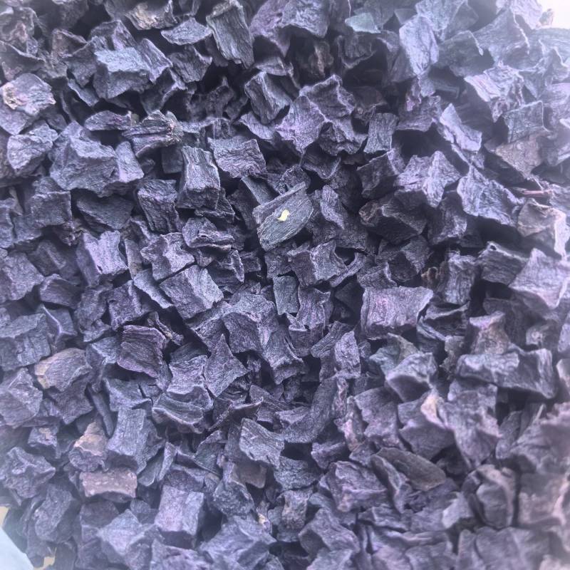 云南蒸熟烘干紫薯丁，极黑二号规格10×10，规格后期可选