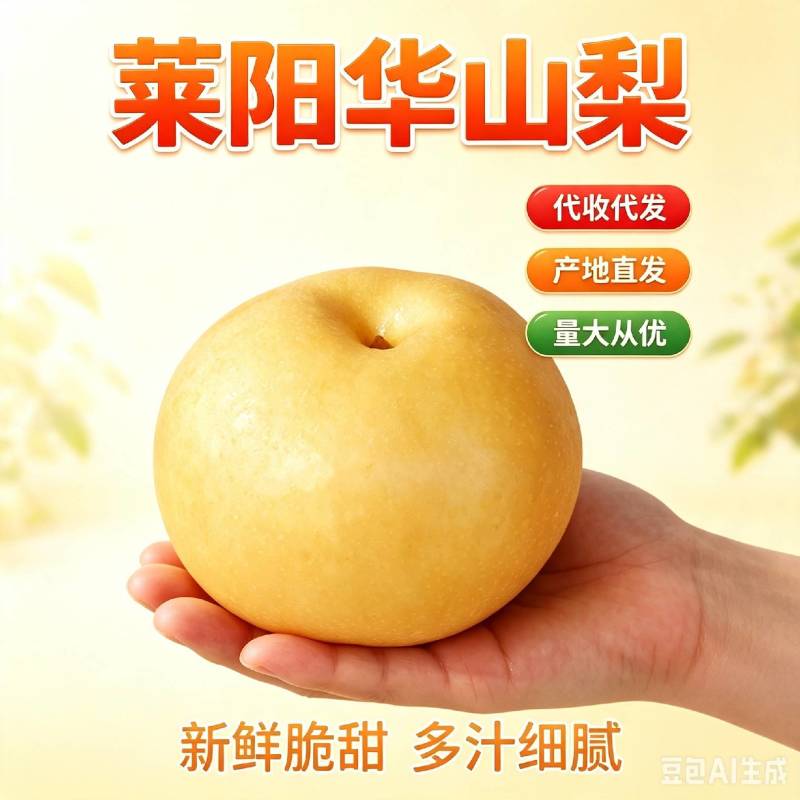 山东莱阳黄皮华山梨大量上市黄皮梨糖度高质量好欢迎对接