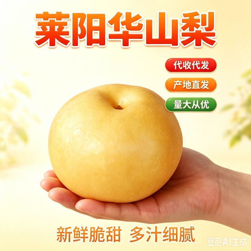 山东莱阳黄皮华山梨大量上市黄皮梨糖度高质量好欢迎对接