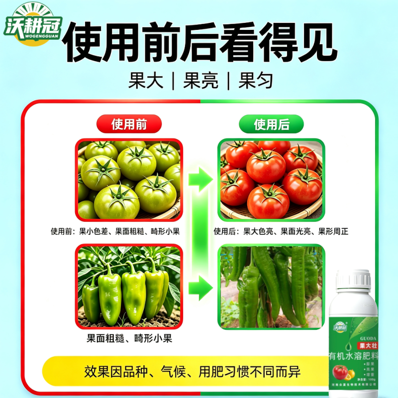 氨基酸有机水溶肥果大壮膨果肥叶面肥膨果增重提亮