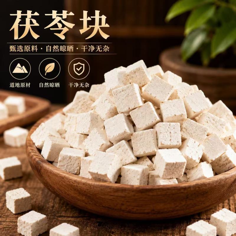 深山野生茯苓片***无硫正品中药材煲汤泡水药食同源新货