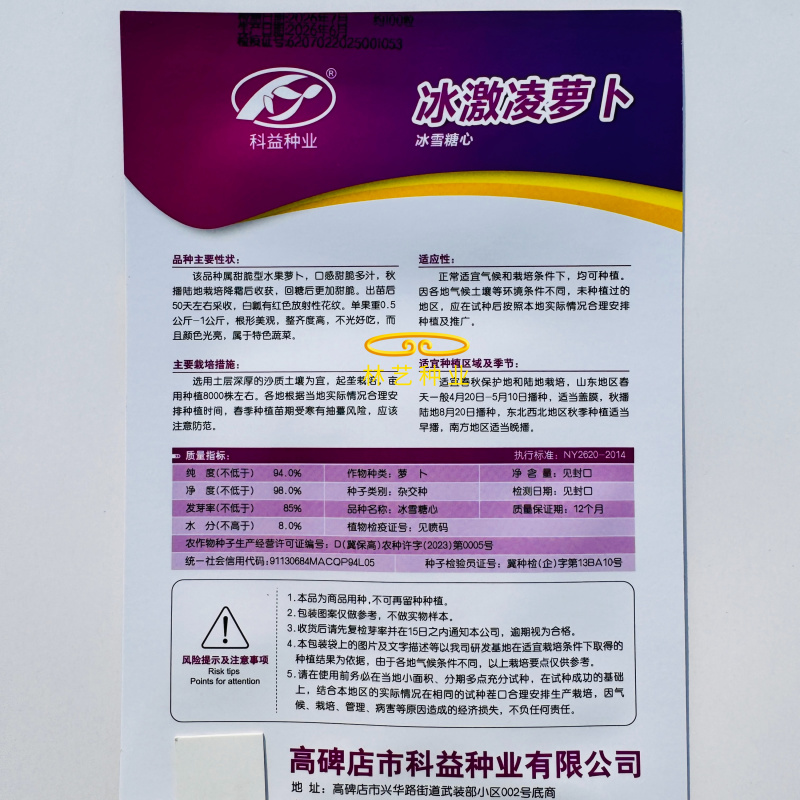 冰激凌水果萝卜种子种籽紫皮冰淇淋水果罗卜籽
