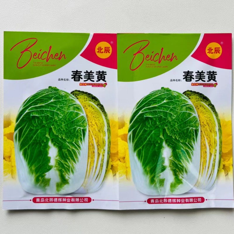北辰春美黄大白菜种子抗病杂交纤维少黄心大白菜种籽农家春秋