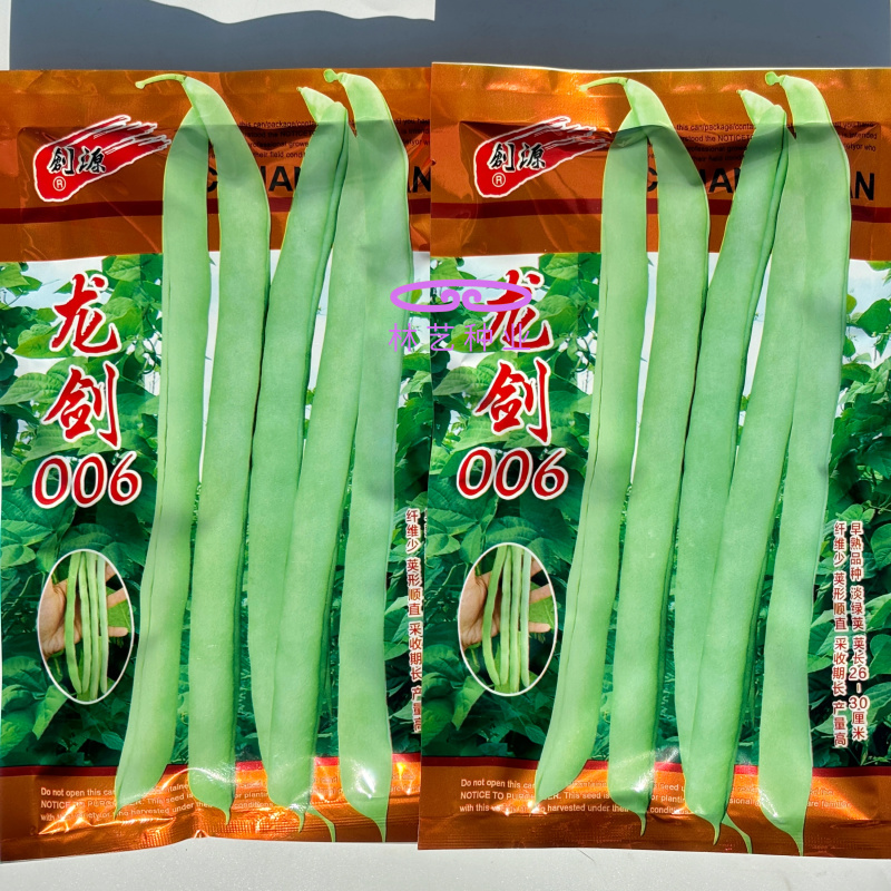 龙剑006早熟圆形长架豆种子荚型顺直纤维少不老化